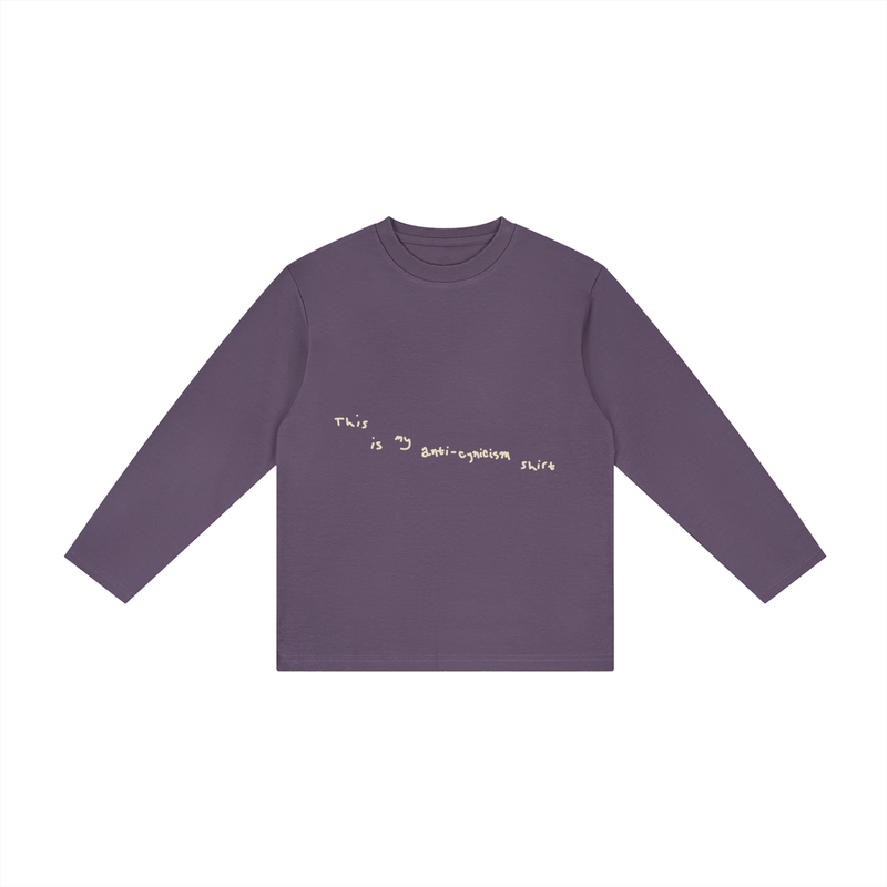 Anti-Cynicism Kid's Drop Shoulder Long Sleeve in Purple