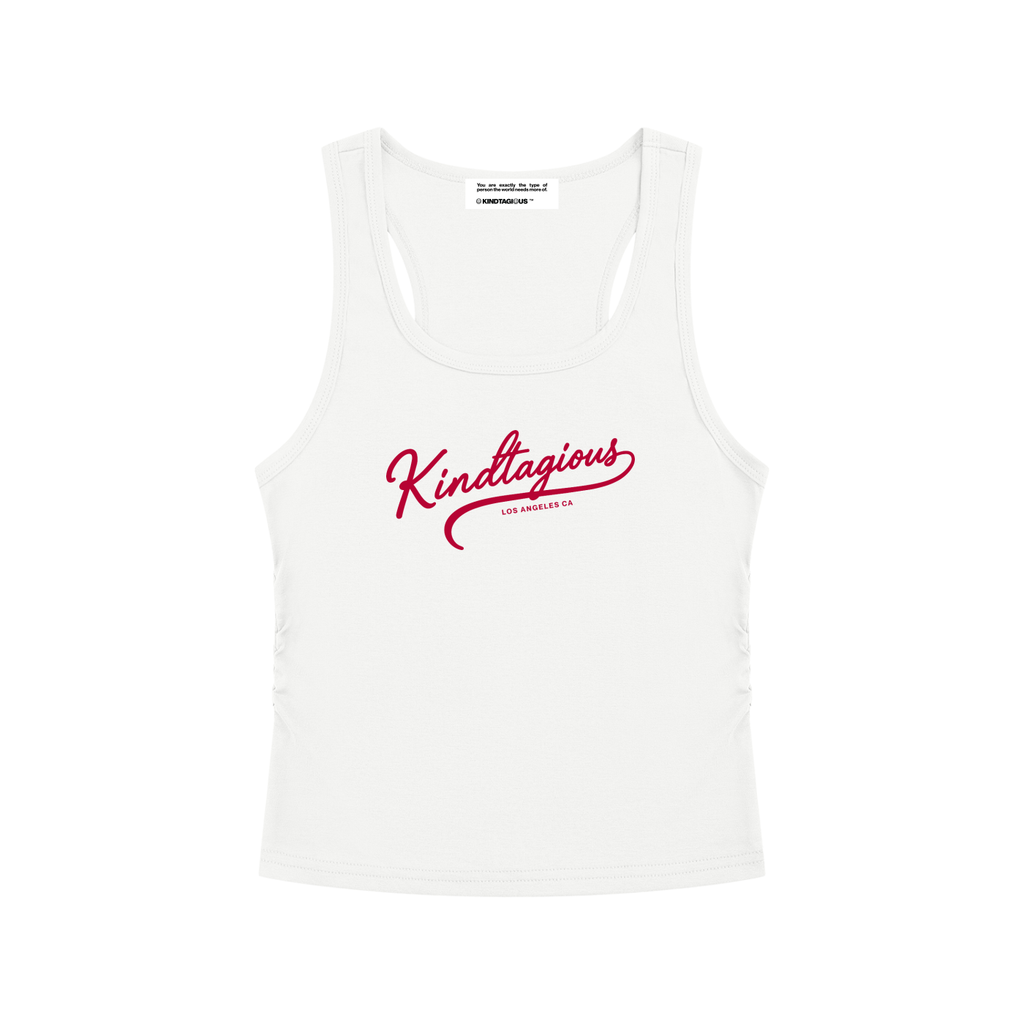 Kindtagious Script Ruched Tank