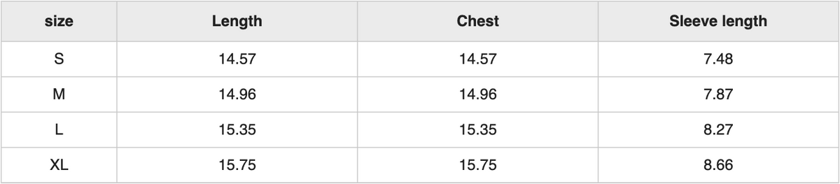 WT0197 womens raglan baby tee size chart