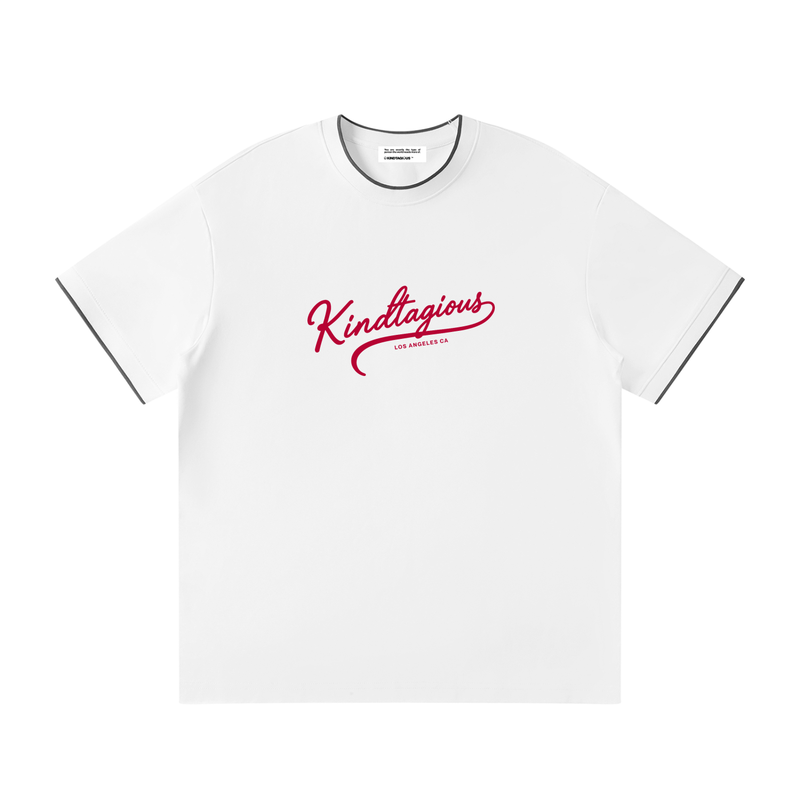 Kindtagious Script Tee in White